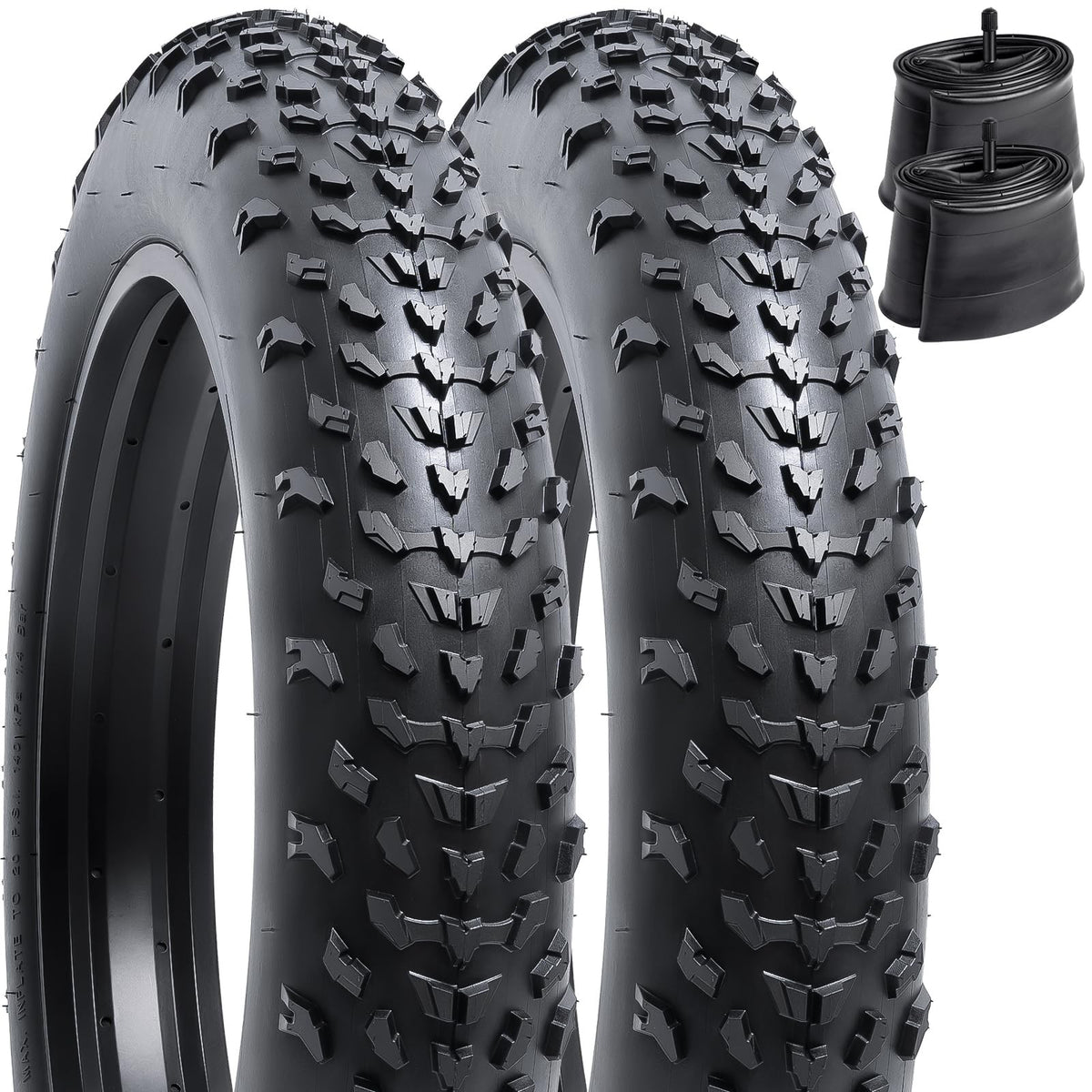 Fat Bike Tire and Inner Tube Set 20x4.0 for Mountain & Off-Road Biking