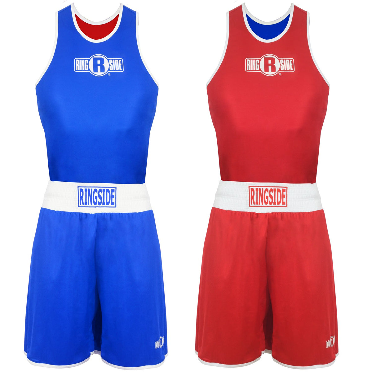 Reversible Competition Outfit for Boxing & Martial Arts - Breathable Polyester, Racerback Jersey, 4-Inch Waistband