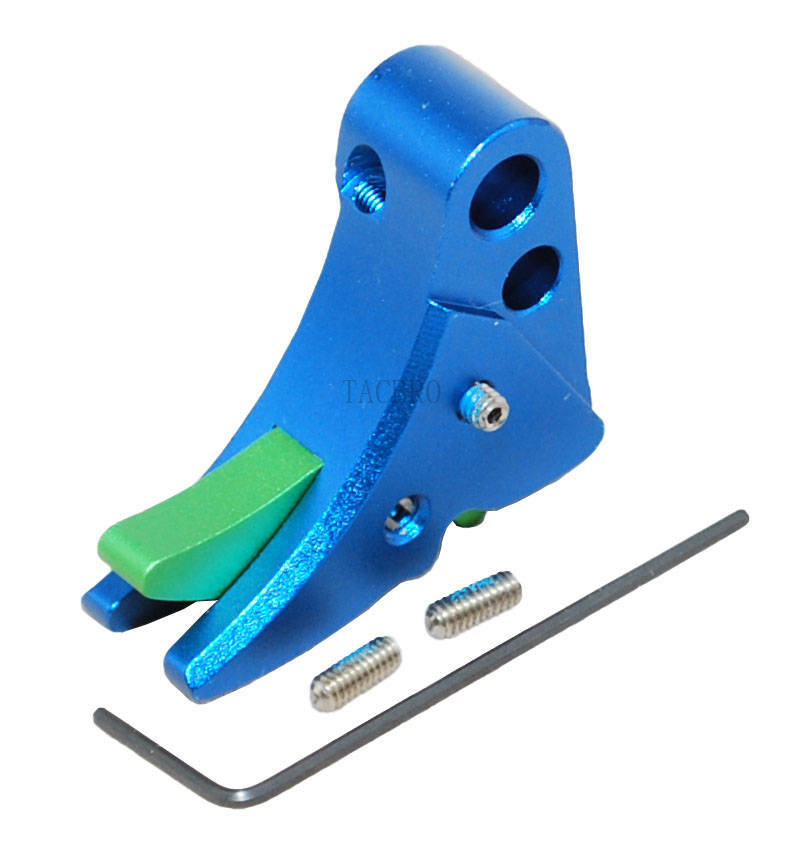 Anodized Aluminum Trigger Shoe with Safety for Gen 1-3 - Multiple Colors
