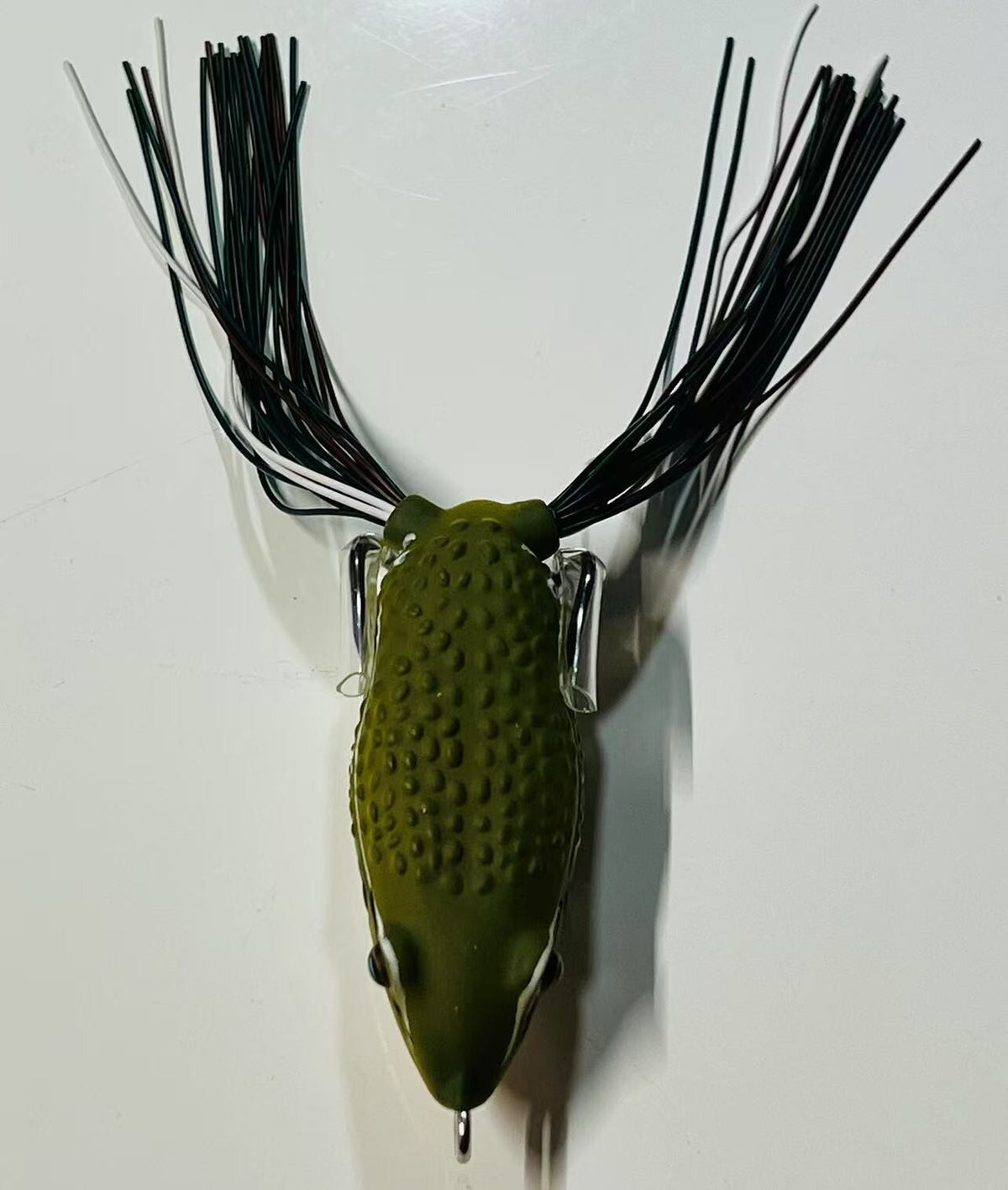 Bass Fishing Frog Lure - Eco Toad Hollow Body Soft Rubber Bait with Hooks