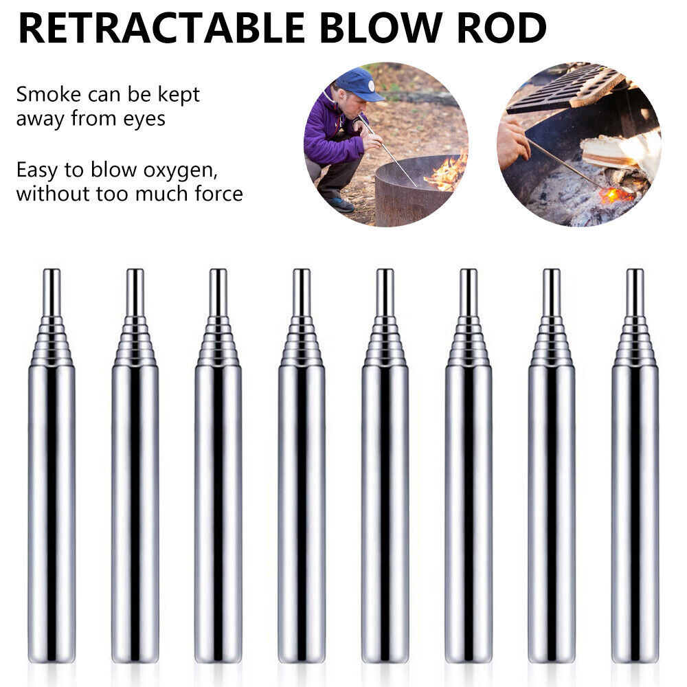Collapsible Fire Blow Tube for Camping Survival Outdoor Tool