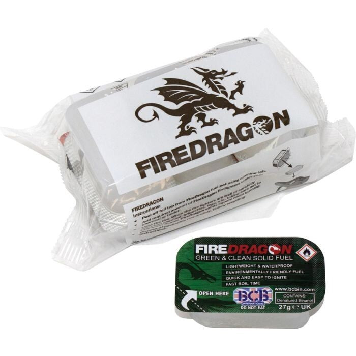 Bushcraft FireDragon Solid Cooking Fuel 6 Pack Eco-Friendly Waterproof Ignites Fast