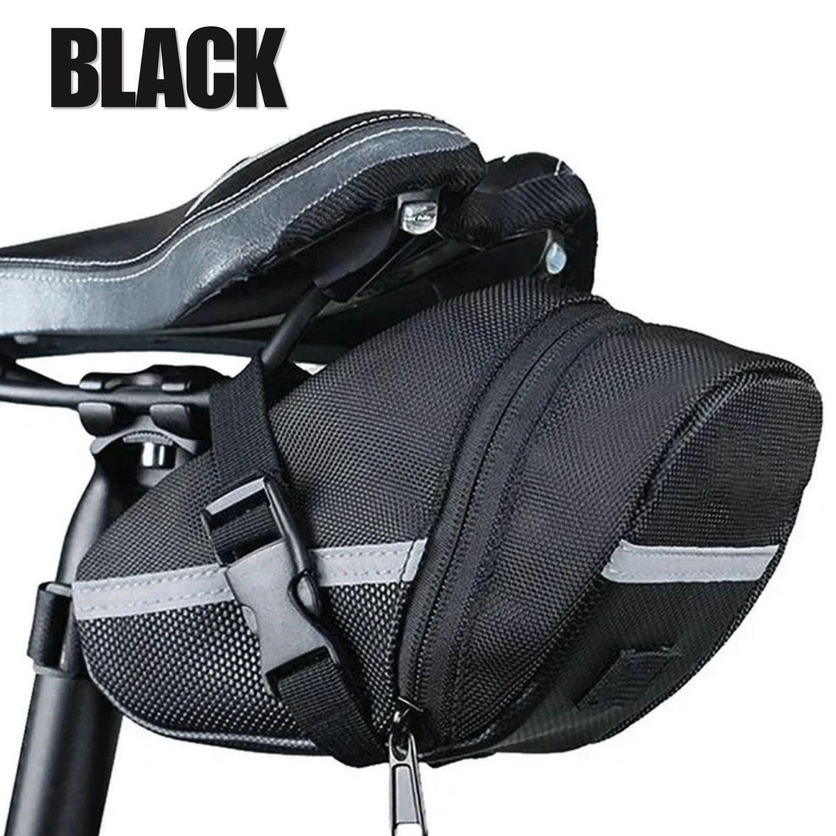 Waterproof Bicycle Saddle Bag MTB Rear Seat Tool Storage Pouch - Multiple Colors