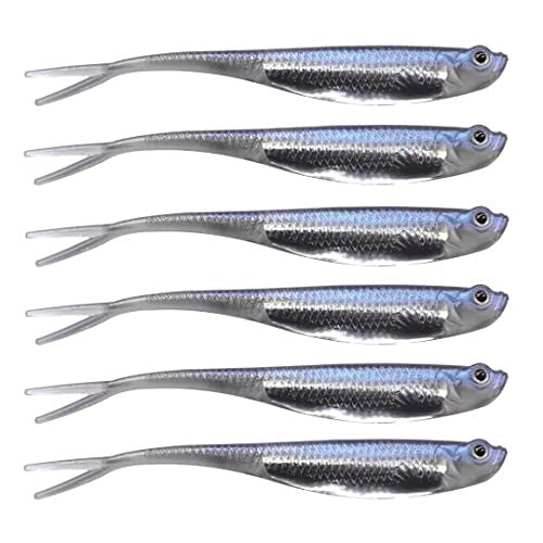 5X Soft Plastic Swimbaits Paddle Tail Shad Fishing Lures for Bass and Trout