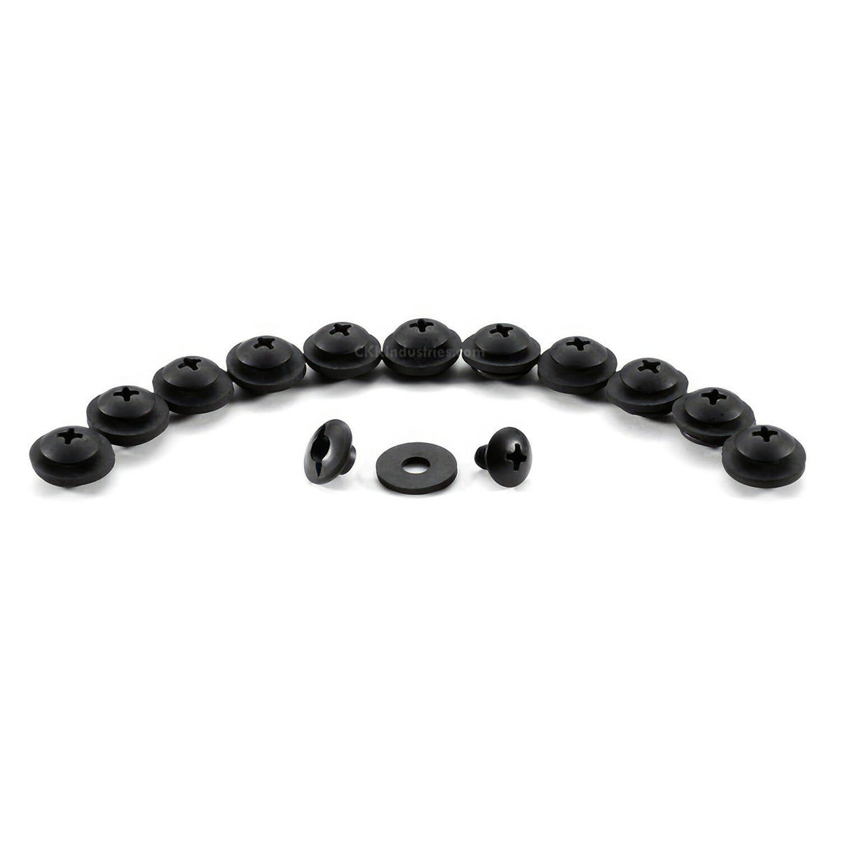 Black Chicago Screw Slotted Post Truss Head Assemblies - Multiple Sizes