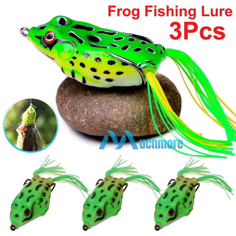 Large Topwater Frog Fishing Lures Set of 1-5 for Bass Saltwater & Freshwater
