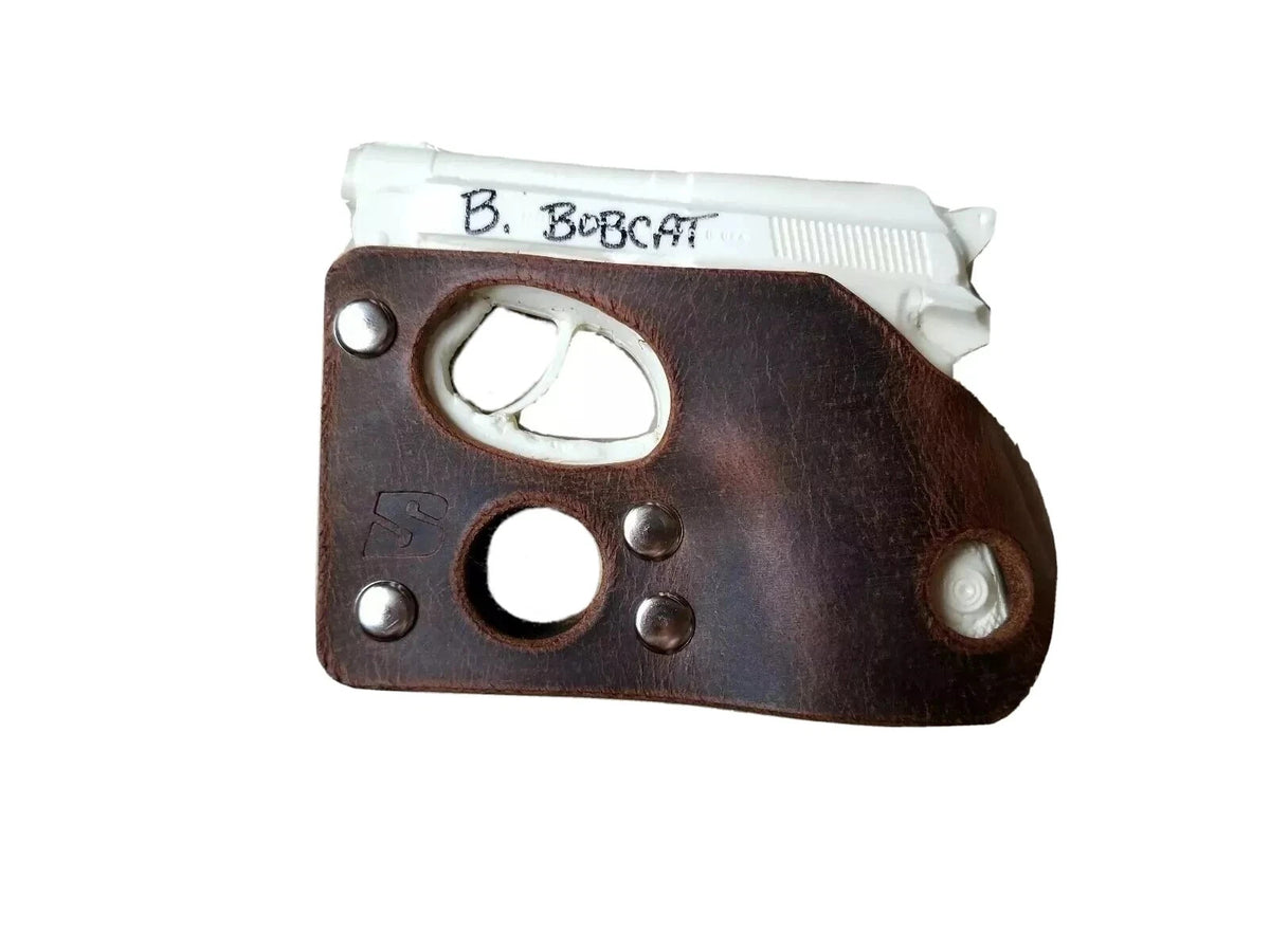 Wallet Style Pocket Holster for Beretta Tomcat 3032 & Bobcat 21A - Water Buffalo Leather