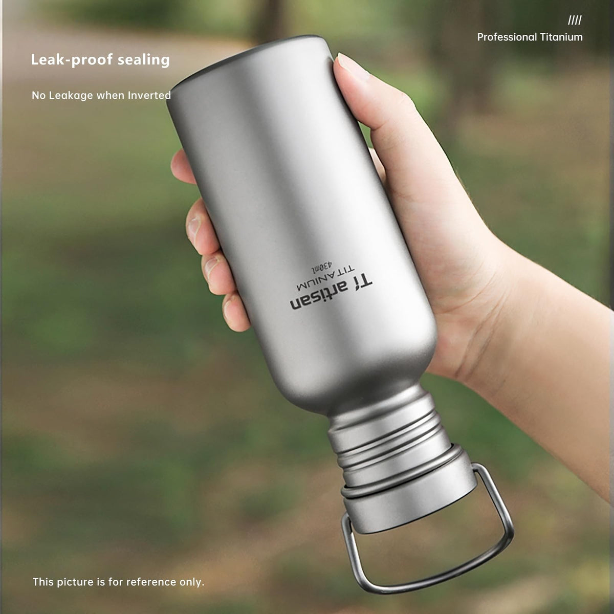 Ultralight Titanium Water Bottle 750ml Leakproof Camping Hydration