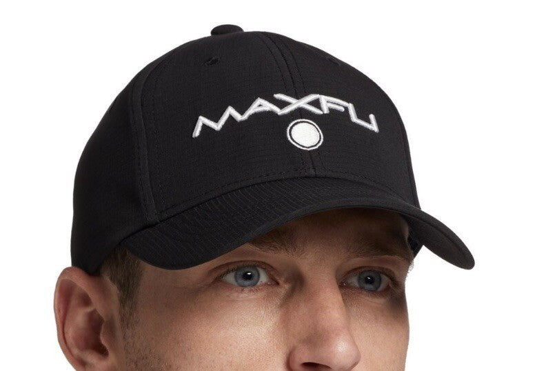 Golf Hat Men’s 3D Logo Cap - Adjustable One Size Black