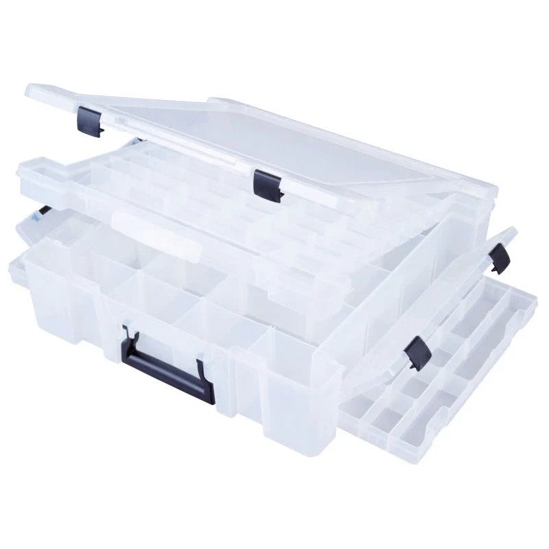 Deluxe Multi-Compartment Storage Satchel Case with Dividers