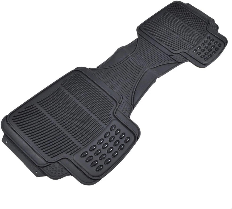 Heavy Duty Rubber Rear Floor Mats for Vehicles - All Weather Trimmable, Non-Slip Protection
