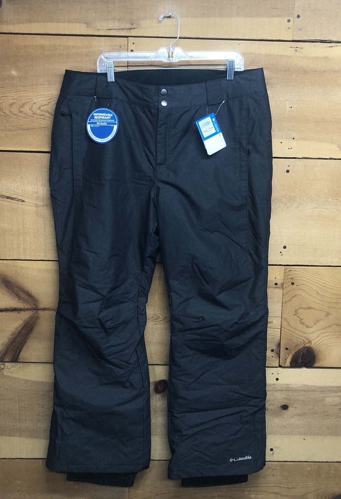 Women's Insulated Waterproof Snow Ski Pants - Black, Size 1XL