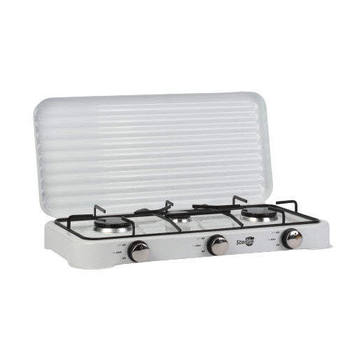 Portable 3 Burner Gas Stove for Camping Caravan Outdoor Cooking