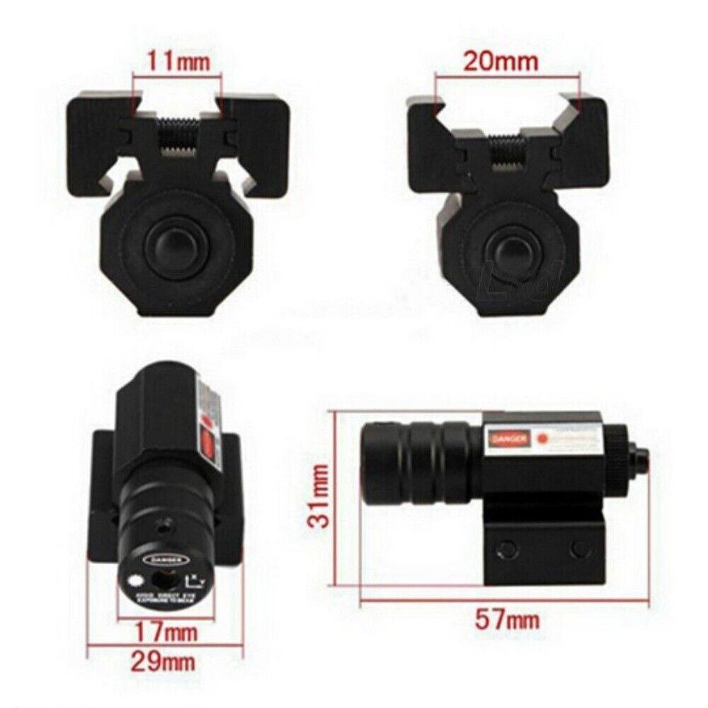 2 Pack Tactical Red for Pistols & Rifles 20mm Rail Mount