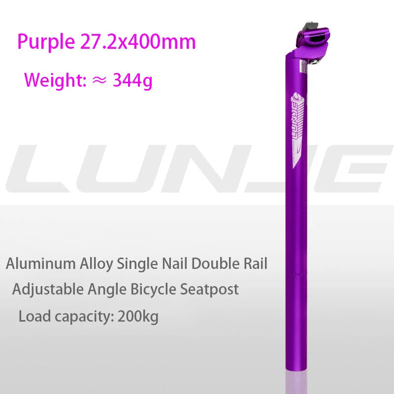 Aluminum Alloy Bicycle Seatpost 400mm MTB Mountain Bike Compatible Sizes