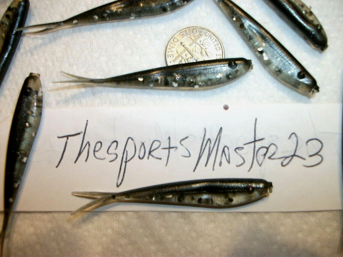 Fishing Drop Shot Jig Grubs with Scent - 1/4 Inch Minnow Baits for Bass Walleye Pike