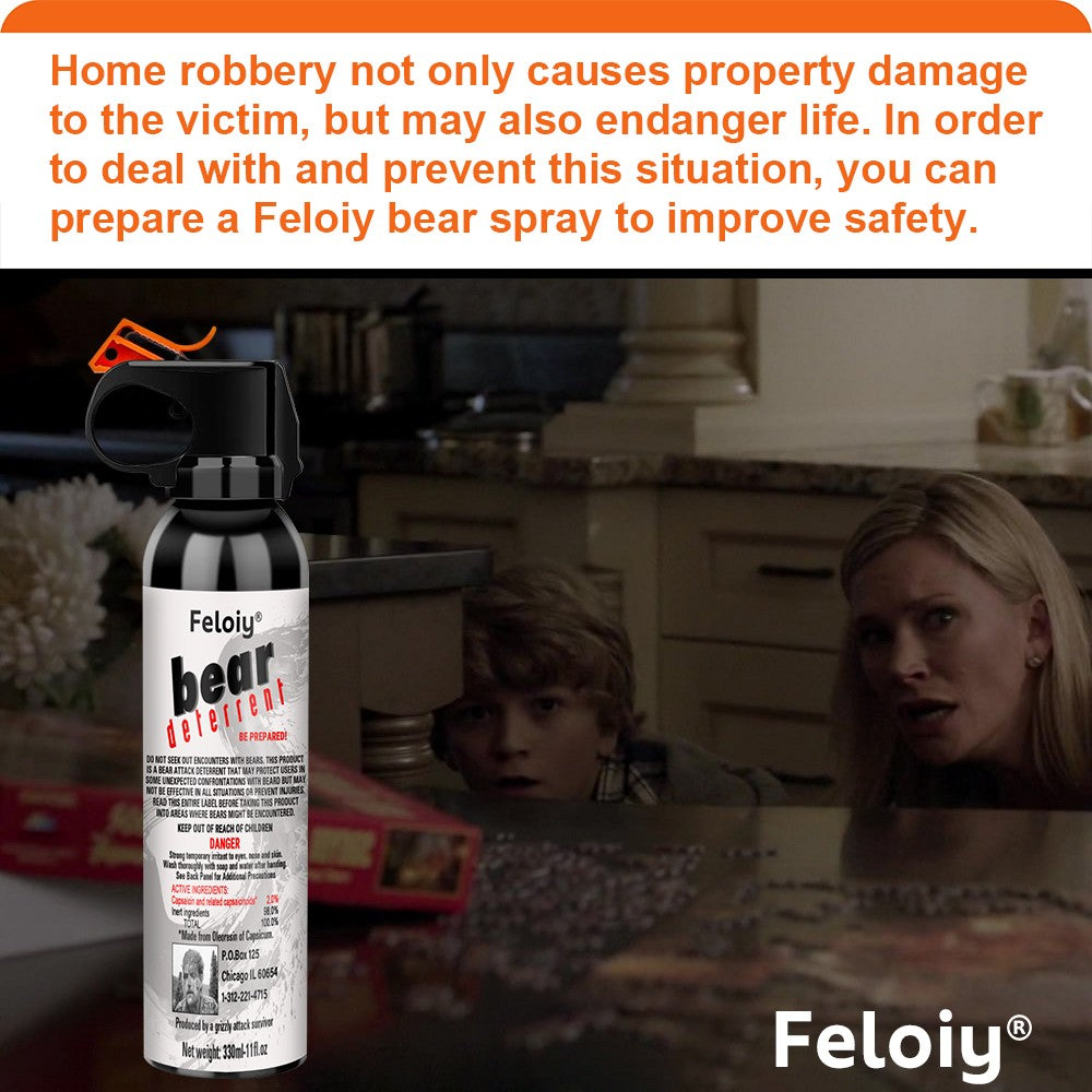 Bear Spray Deterrent Max Strength with Holster - 11 Ounce Range 30 Feet