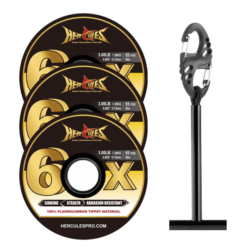 Fly Fishing Tippet Line Fluorocarbon & Nylon Spools - Multiple Sizes