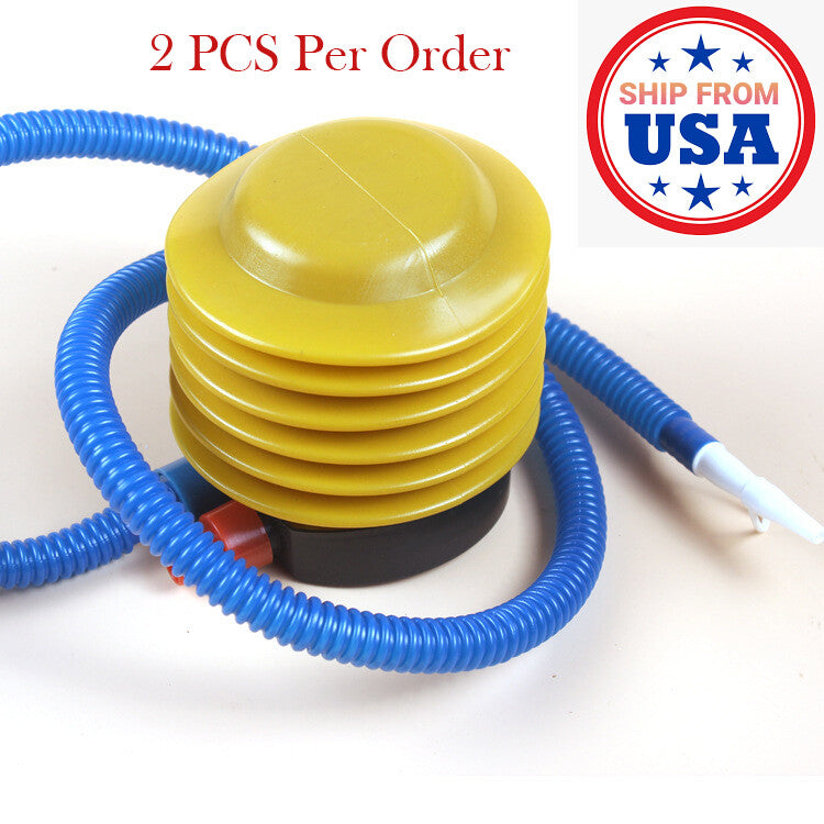 Foot Pump for Inflatable Pools Balls Balloons - Portable Air Pump Set