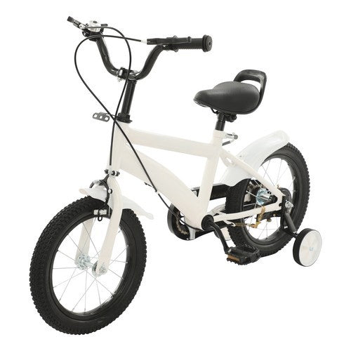 14-Inch Kids Bicycle with Training Wheels, Beginner Kids Bike for Children