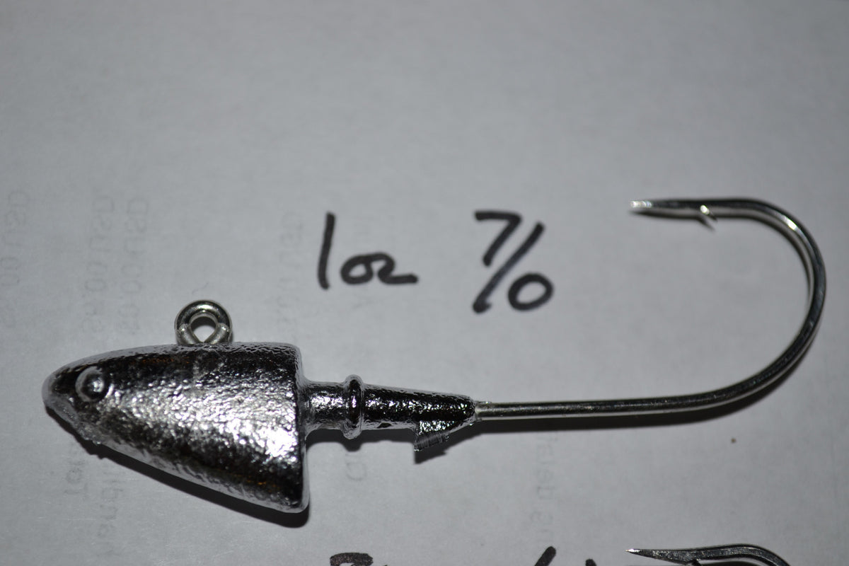 Saltwater-Safe Fishing Jigheads with Eagle Claw Hooks – Multiple Weights & Hook Sizes