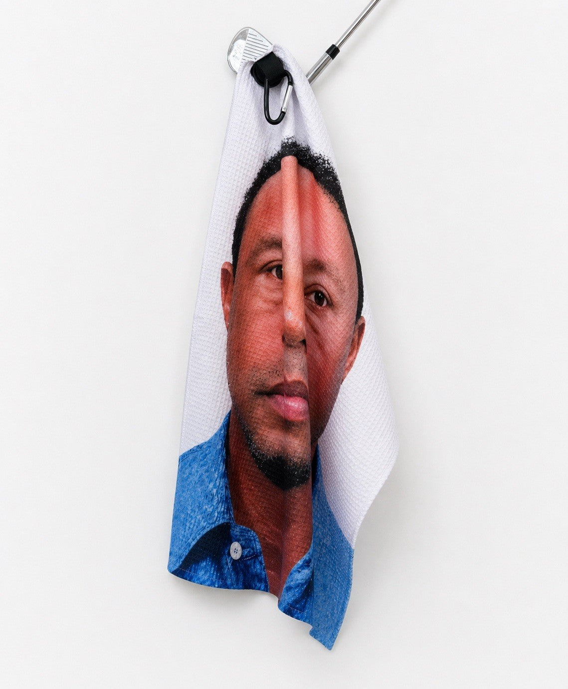Magnetic Golf Towel with Tiger Woods Mugshot Design – 16x24 Inches