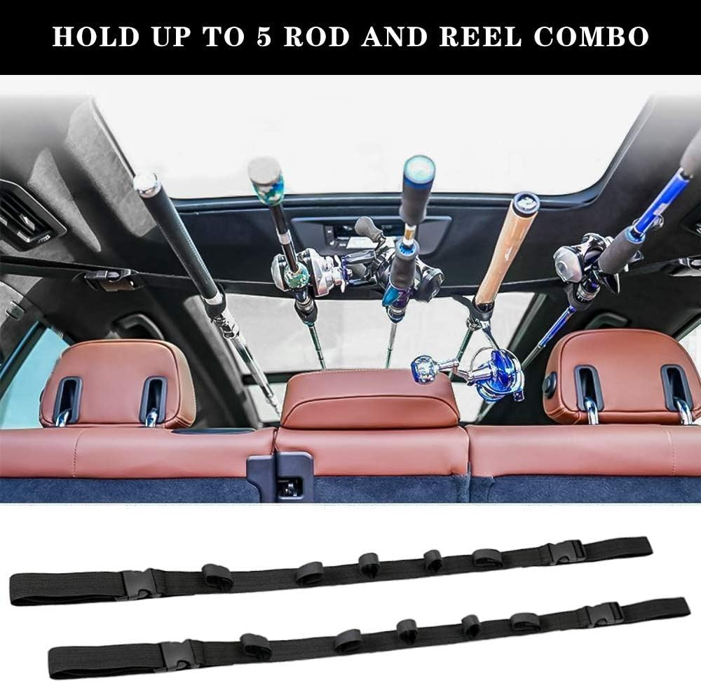 Car Fishing Rod Holder Rack Kit - 6-Piece Vehicle Rod Storage & Organizer