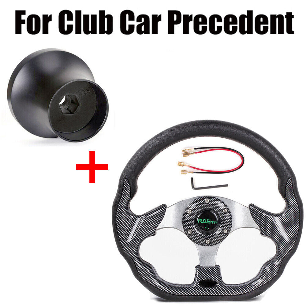 13-Inch Golf Cart Steering Wheel & Hub Adapter for EZGO Yamaha Club Car