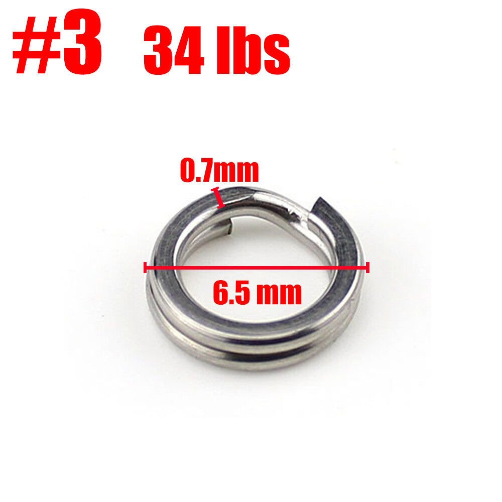 Heavy Duty Stainless Steel Fishing Split Rings for Saltwater Big Game Tackle