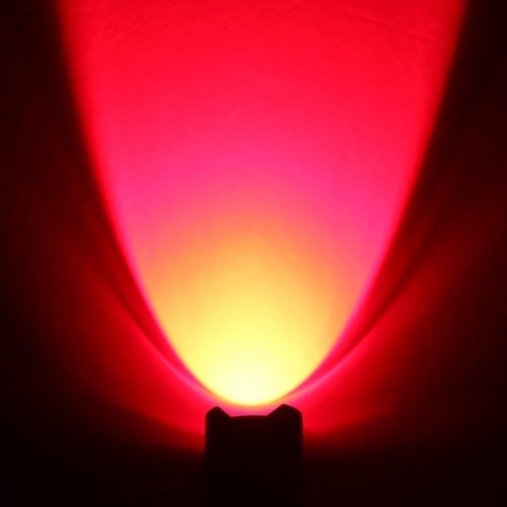 Red LED Flashlight 2 Pack Zoomable Night Light for Camping & Wildlife Observation