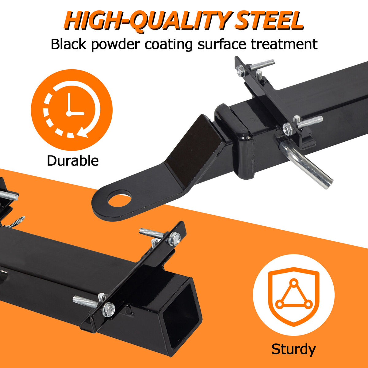 Universal Golf Cart Rear Trailer Hitch with 2-Inch Receiver for EZGO, Yamaha, Club Car