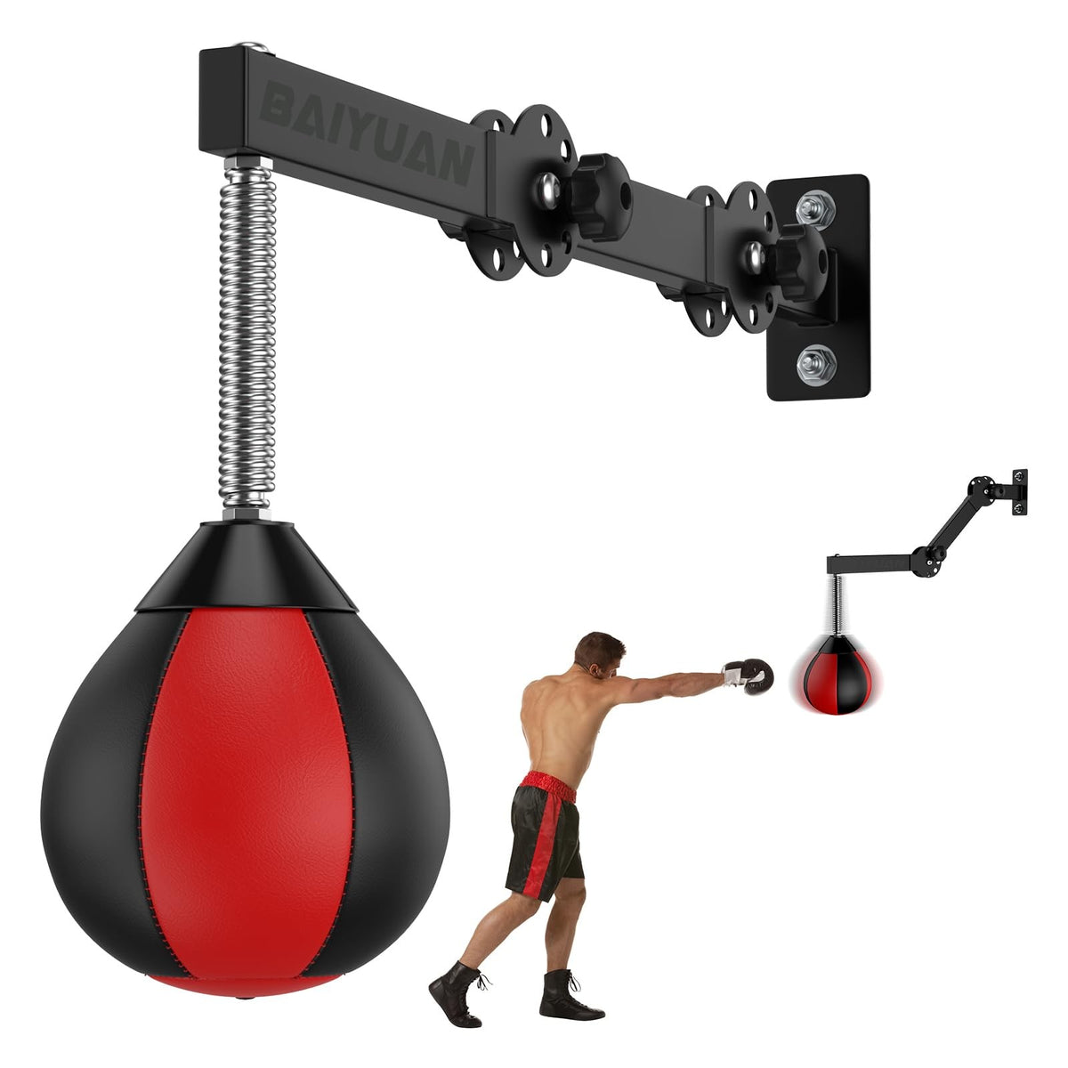 Adjustable Wall Mount Speed Bag for Boxing & Fitness Training
