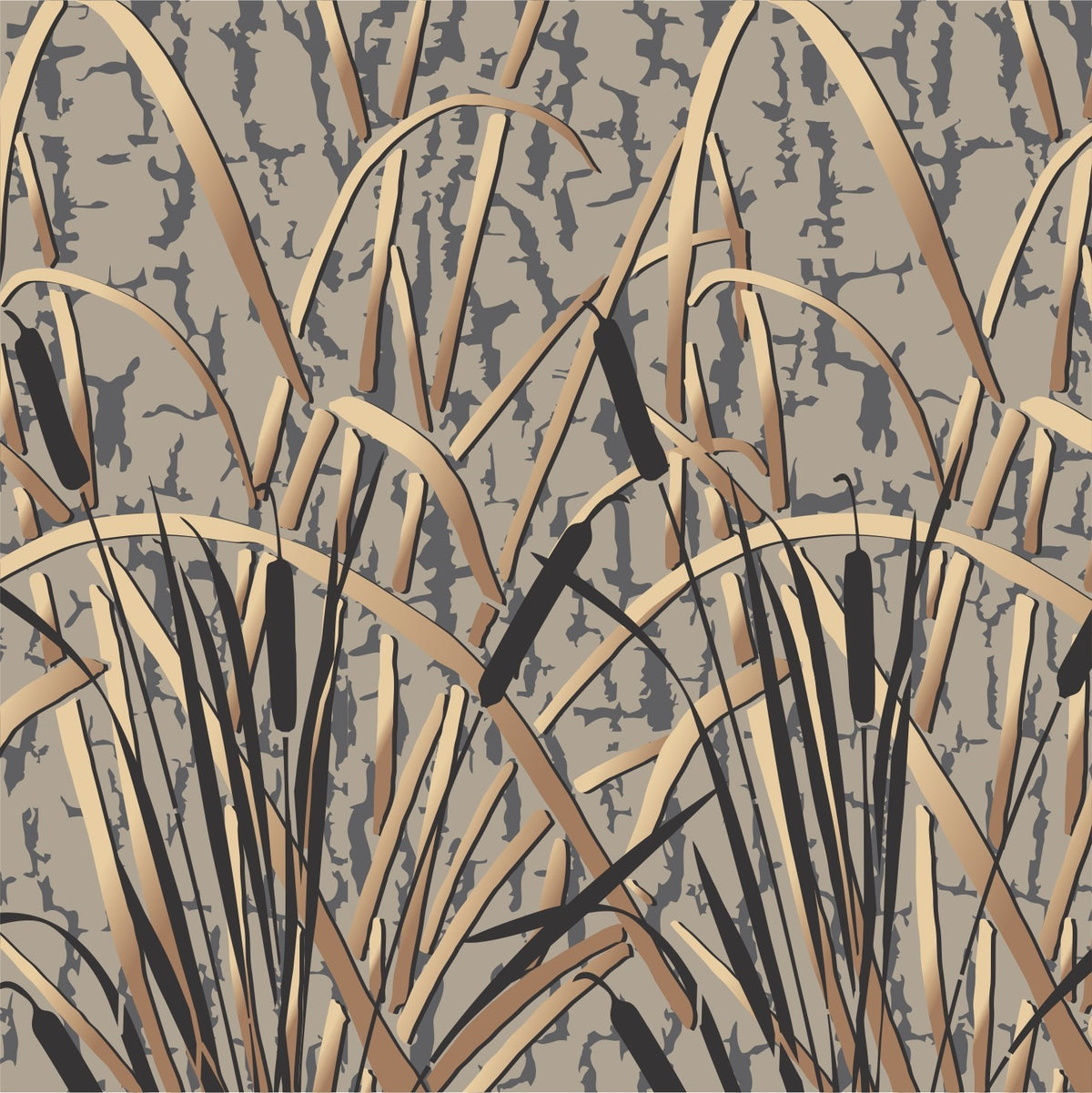 Duck Boat Camo Stencil Kit - Grass Marsh Bark 3-Piece Camouflage Design