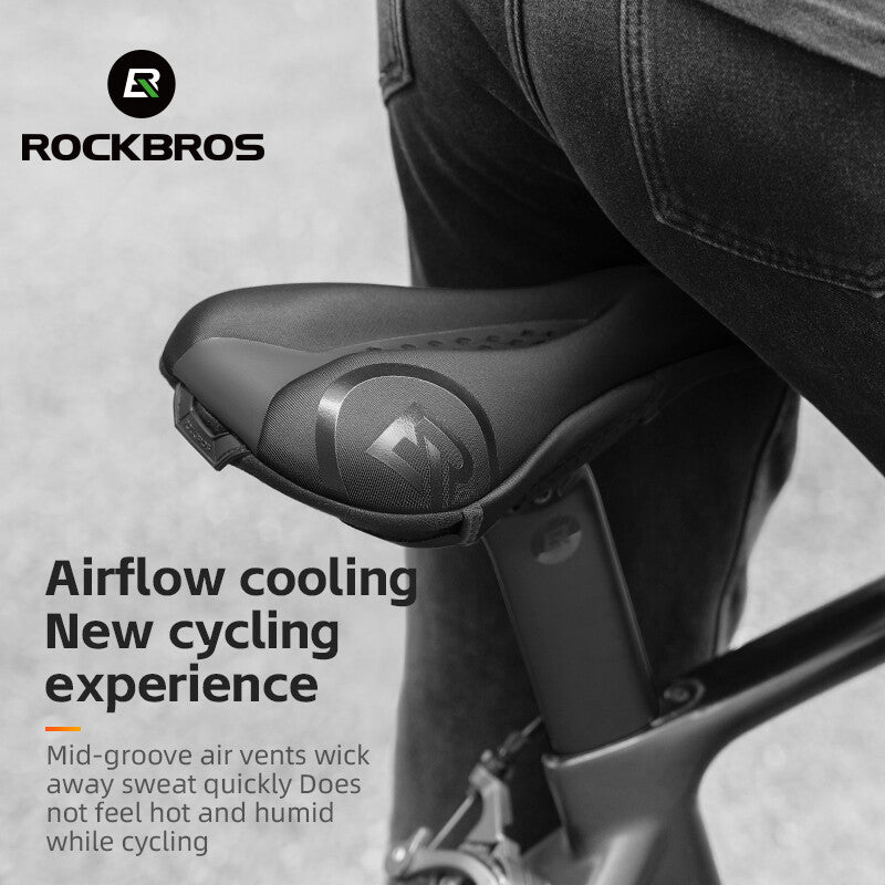 Bike Seat Cover Memory Foam Silicone Padded Comfortable Cushion