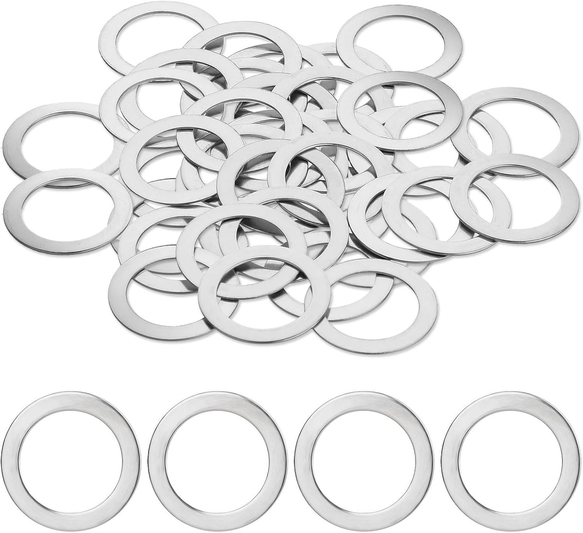 20-Pack Bicycle Pedal Washers - Stainless Steel Spacers for Mountain & Road Bikes