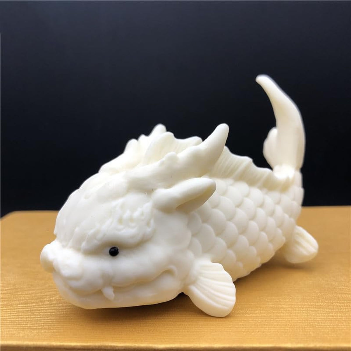 Handmade Ceramic Dragon Fish Tea Pet for Traditional Tea Ceremony Decor