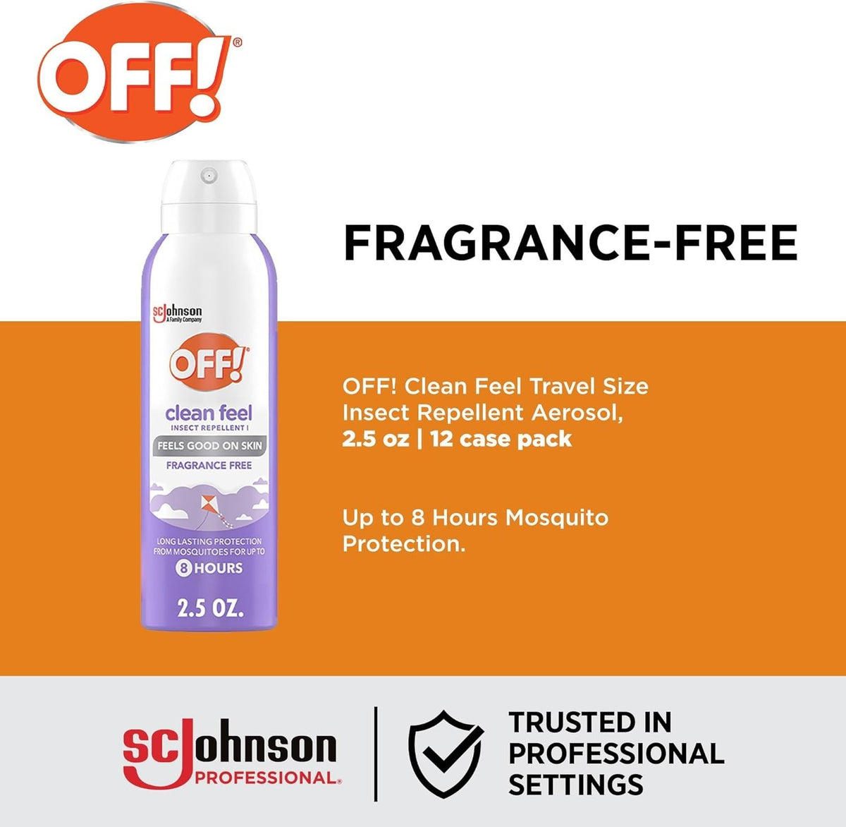 12-Pack Off! Clean Feel Bug Spray & Mosquito Repellent Travel Size 2.5oz