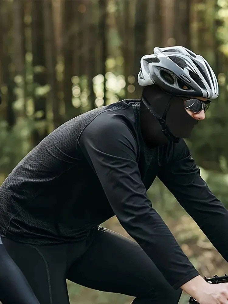 Men's Black Lightweight Balaclava Face Mask for Motorcycle and Skiing