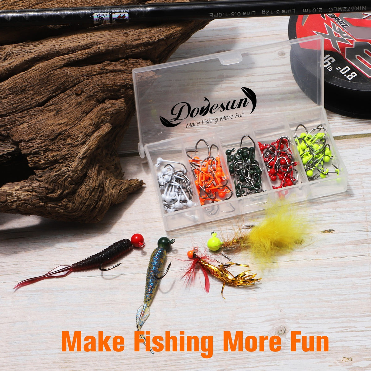 100pcs Fly Tying Jig Heads 1/64oz Small Fishing Hooks for Crappie Perch