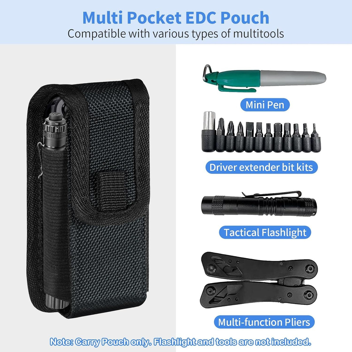 Multitool Sheath Pouch Case Belt Clip Organizer for Camping Hiking