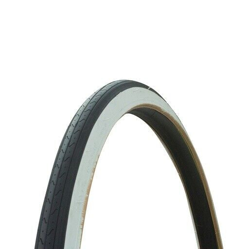 24-Inch Bicycle Tire 1-3/8 Inch Black and White Sidewall - P-1179