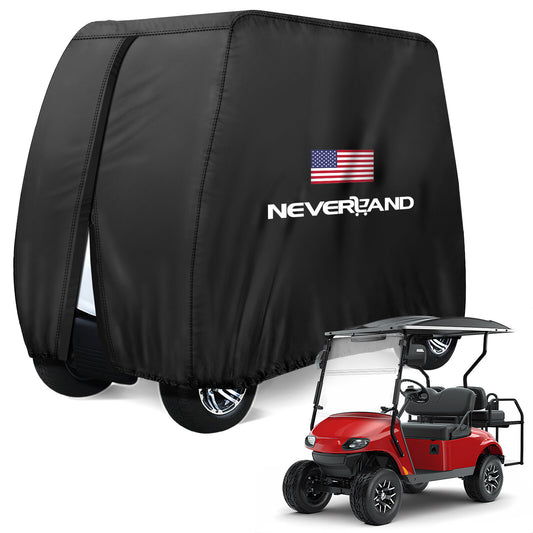Heavy Duty 4 Passenger Golf Cart Cover Waterproof Snow Rain UV Protection