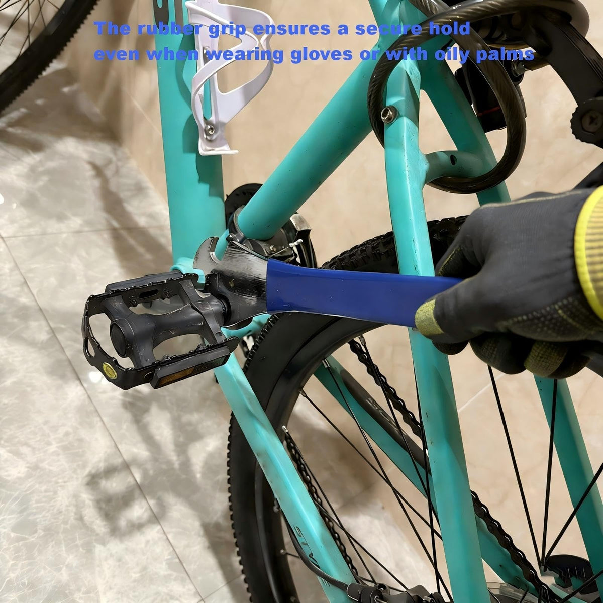 Bike Pedal Wrench 15mm & 9/16 Inch - Extended Non-Slip Handle, Universal Bike Tool