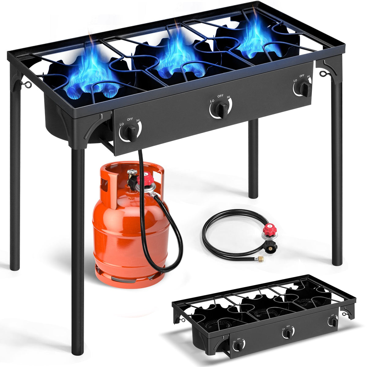 High Power Propane Gas Burner for Outdoor Stove BBQ Grill Camping Cooking