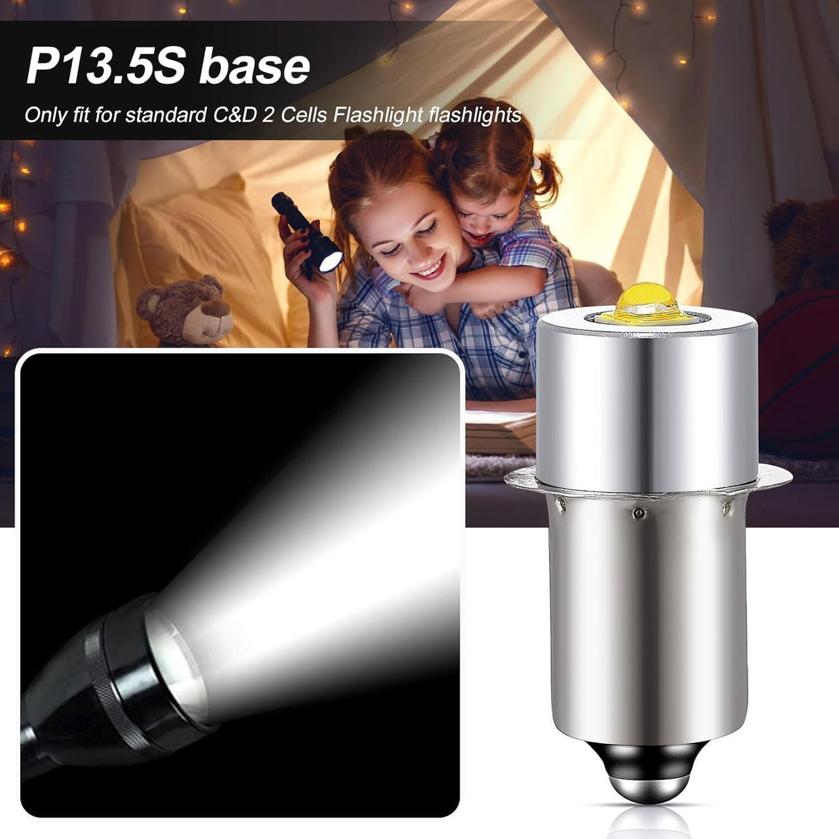 LED Bulbs for Maglite Flashlights 3V Replacement 3W High Brightness