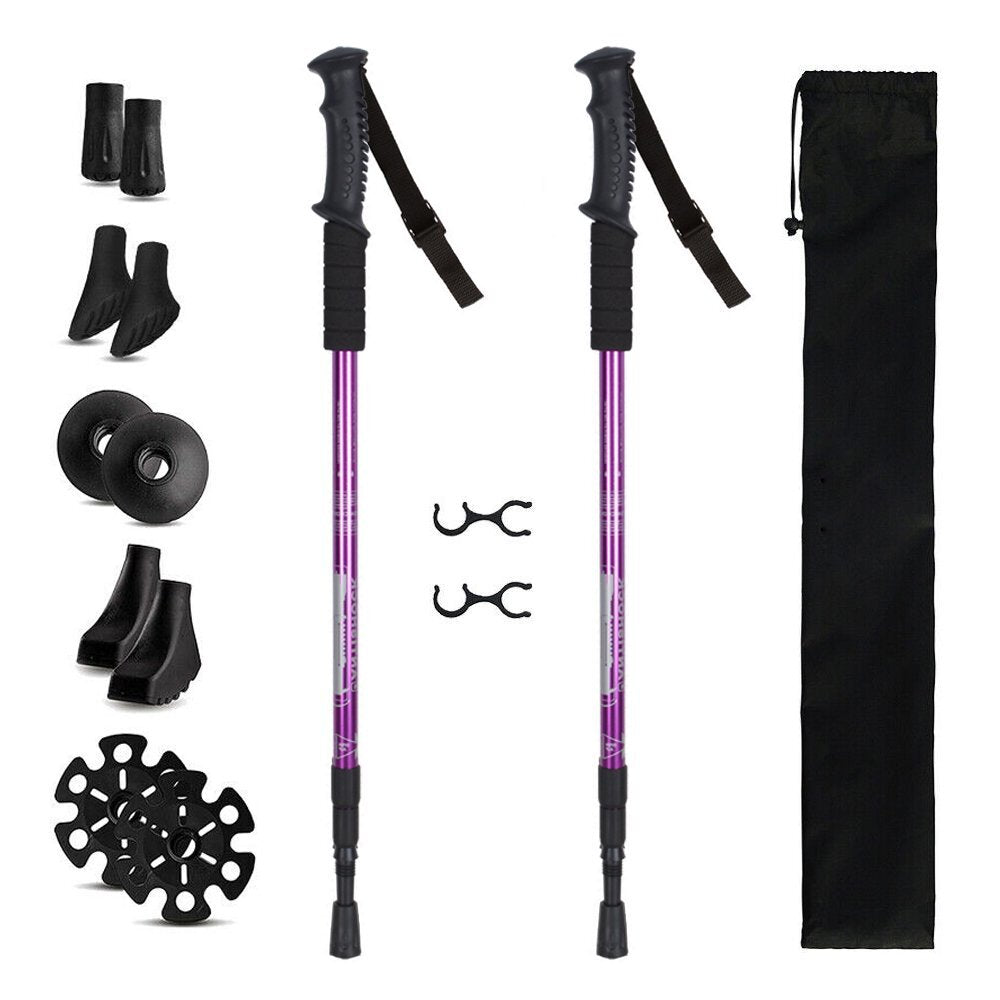 Lightweight Collapsible Hiking Poles with Anti-Shock & Ergonomic Grip