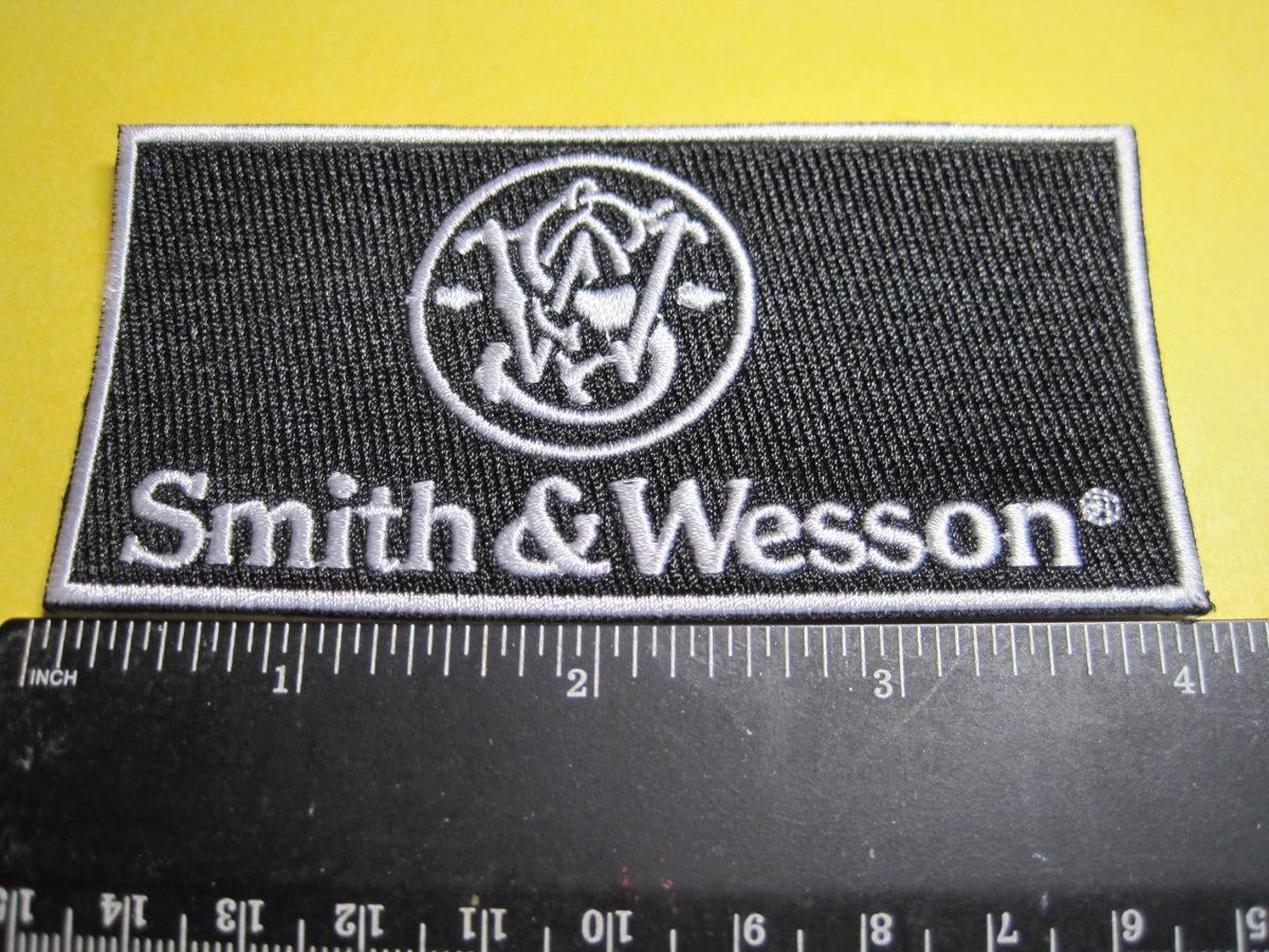 Firearms Vest Patch 2x4 Inch Black Hook Back Gun Patch
