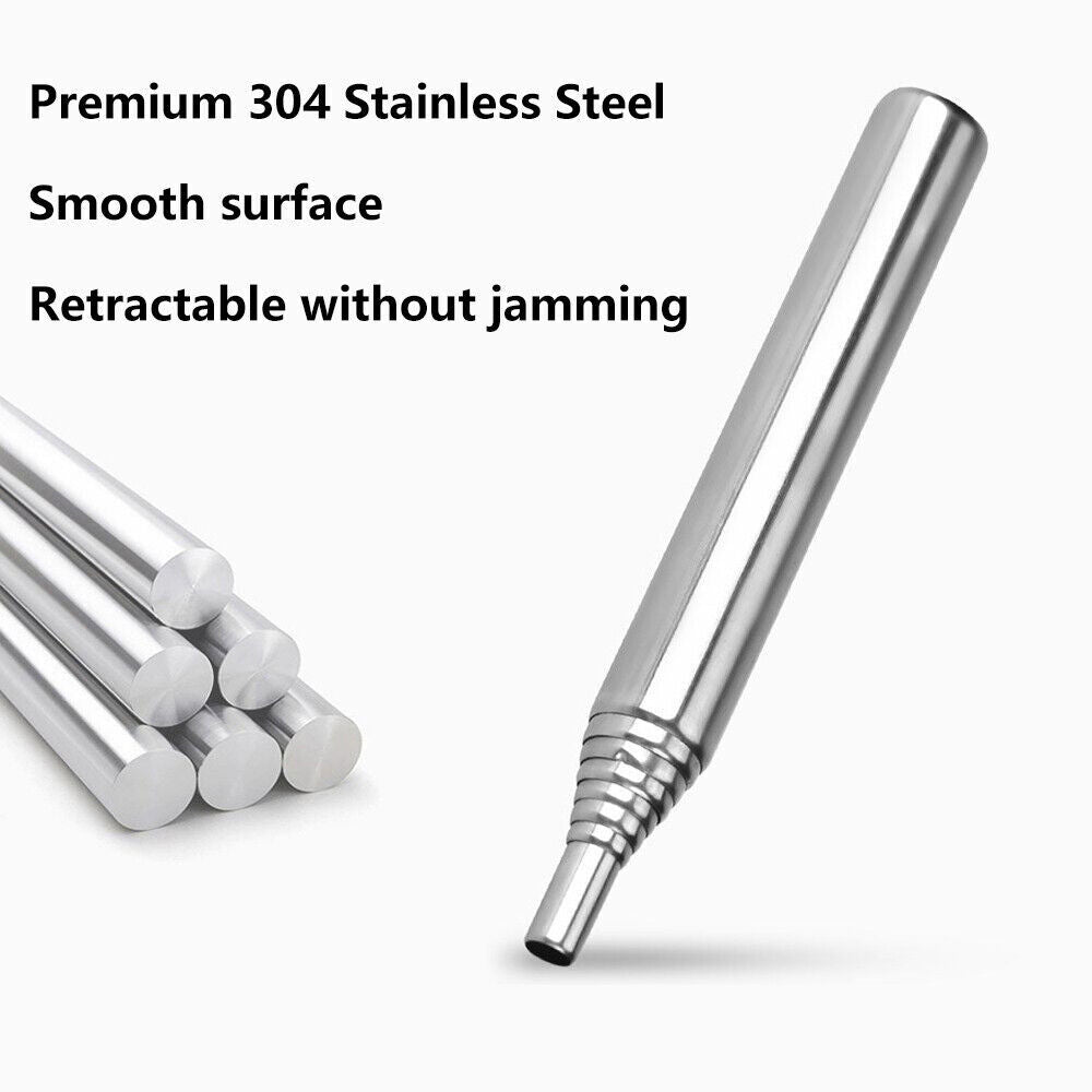 Stainless Steel Telescopic Fire Blower Tube for Camping and Fire Starting