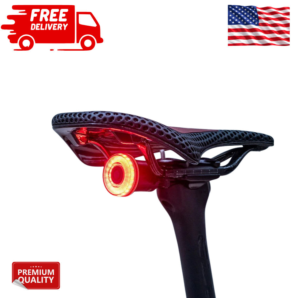 Rechargeable Smart Bike Tail Light with Brake Sensor Waterproof LED Lamp