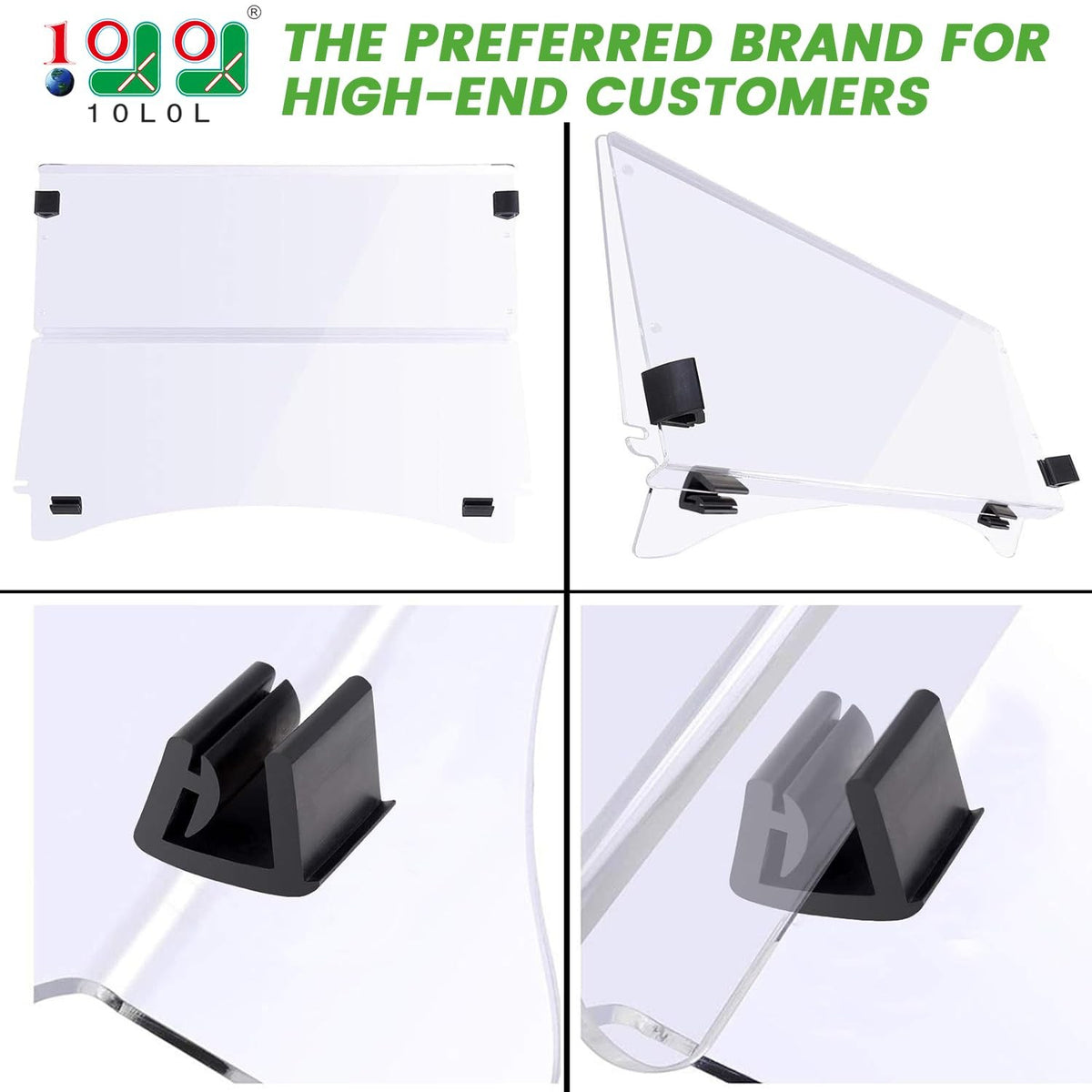 Universal Golf Cart Windshield Retaining Clips for EZGO, Club Car, Yamaha - Pack of 2
